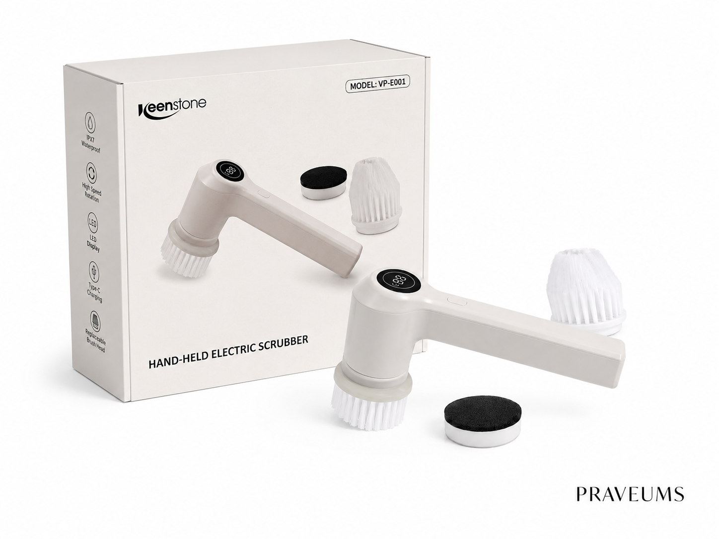 Brosse Électrique Multifonction PRAVEUMS™ | Nettoyage Puissant Sans Effort